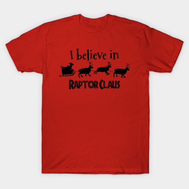 Ark Survival Evolved- I Believe in Raptor Claus T-Shirt by Cactus Sands